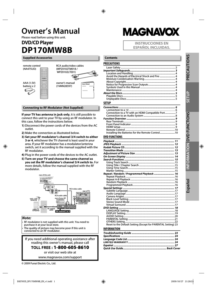 Magnavox Combo Record Player User Manual